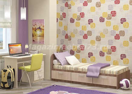 Детская Кровать Юнга-5 (Д-2032 х В-700 х Г-834 мм)/Разные Цвета