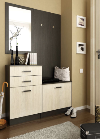 Прихожая Визит №1 (Ш-1100 х В-1920 х Г-340 мм)/Разные Цвета