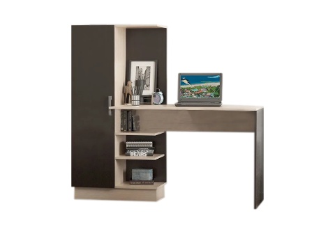 Стол компьютерный №1 дуб беленый / венге